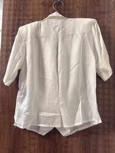 Elegant White Lace Detail Blouse