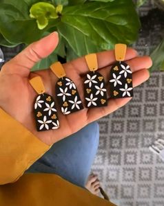 Handmade Floral Arch Earrings