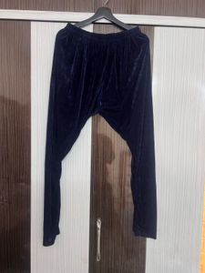 Elegant Navy Velvet Kurta Set