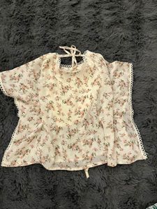 Floral Print Girls Top &amp; Shorts Set