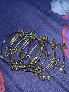 Elegant Gold Tone Kashmiri Bangles Set