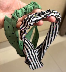 2 Cute Headband Set - Polka Dot &amp; Striped