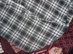 Classic Black &amp; White Plaid Shirt
