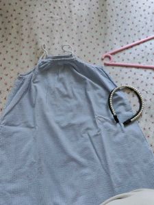 H&amp;M Blue Striped chic dress