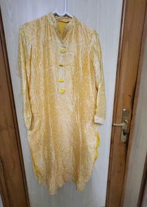 Yellow Print Kurta Never Used