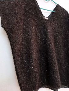 Unused Imported Shimmery Light Wool Top