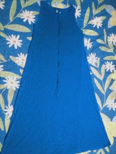 Blue Sleeveless Maxi Dress