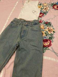 Blue Wide leg jorts