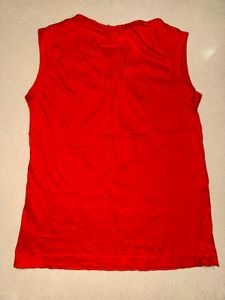 Kids Red Goofy Sleeveless T-Shirt