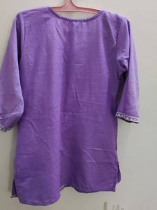 Embroidered Purple Kurta