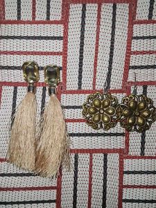 Combo of Elegant Tassel & Floral Earrings Set