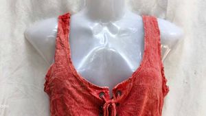 coral crop top