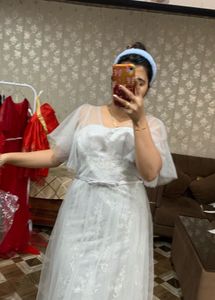 Elegant Light Blue Lace Gown🧚🏻‍♀️🦋