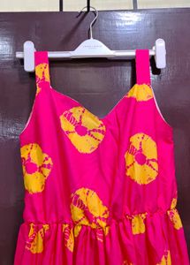 Pink &amp; Yellow Tiered Maxi Dress
