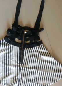 Striped Mini Dress with Straps