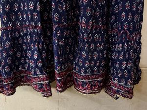 Navy Blue Printed Kurta