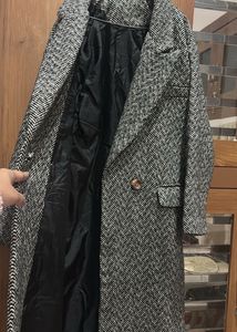 Stylish Herringbone Overcoat