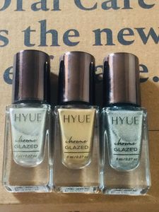HYUE Chrome Glazed Nail Polish💅Set of 3