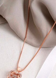 Rose Gold Heart Pendant Necklace✨
