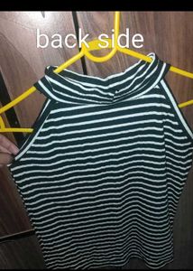 Bold Stripe High‑Neck Tank
