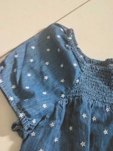 Cute Denim Star Print Top