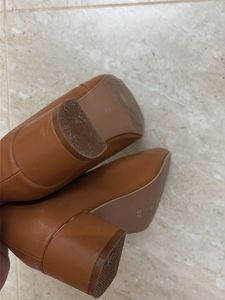 Blak Brown Leather Flats