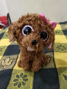 TY Beanie boo cute puppy with pink bow