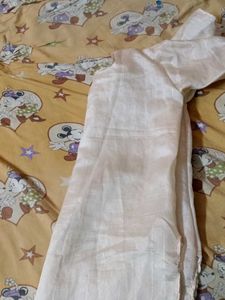 Elegant White Kurta with Black Border