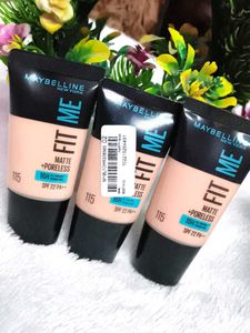 Pack of 3 Maybelline New York Liquid Foundation, M
