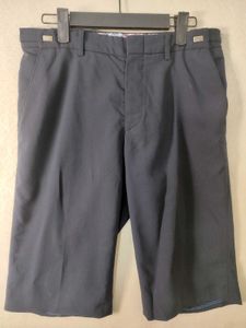 Men's Dark Blue Shorts With Waist Tighteners