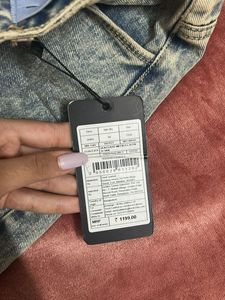 Womens Acid Wash Cargo Jeans