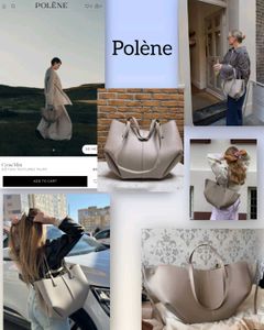 Polene Cyme Taupe Tote Bag