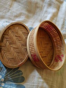 Woven Bamboo Trinket Box 💯💯
