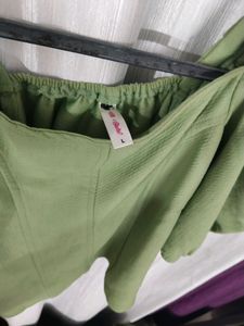 Green Crop Top