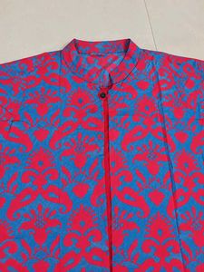 Stylish red♥️ with Blue 💙 Printed Kurta