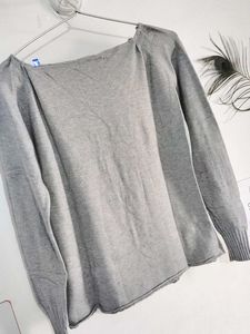 Gray Embellished Long Sleeve Top🧡