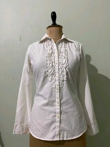 Classic White Ruffle Shirt