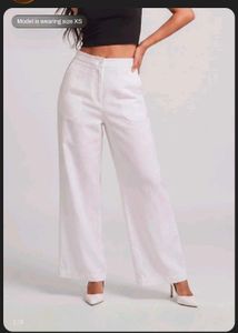 Nishorama Chic White Wide Leg Pants