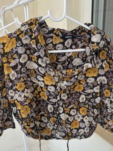 Floral Print Crop Top