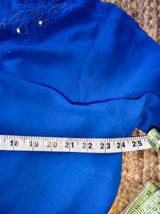Vibrant Blue Embellished Tunic Top 2Xl-3XL