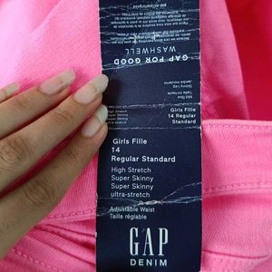 Bright Pink Skinny Jeans from GAP
