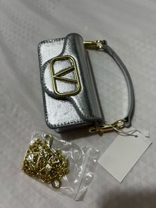 Valentino inspired  Metallic Clutch Bag
