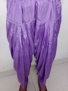 Vibrant Purple Patiala Shiny Salwar