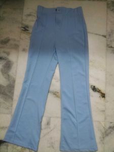 Blue Flared Leg Pants