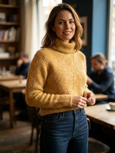 💛Soft & Cozy Winter Turtleneck Crop Sweater.