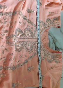 Peach Embroidered Kurta Set