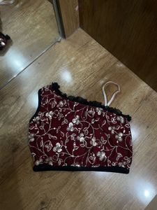Maroon Embroidered Blouse