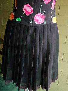 Floral Pleated Mini Dress