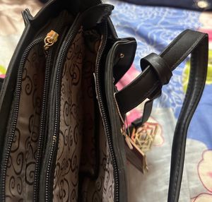 Paprika Suede Leather Bag - One Zipper Not Working