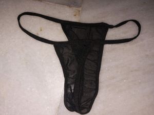 Black Both Side Net Thong